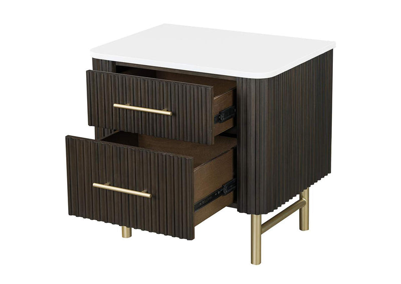 BD04093 Clayten Nightstand with Marble Top