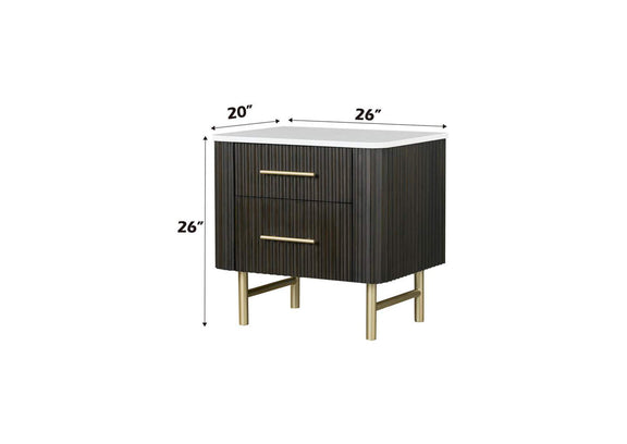 BD04093 Clayten Nightstand with Marble Top