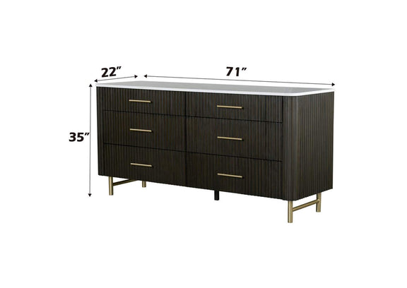 BD04095 Clayten Dresser with Marble Top
