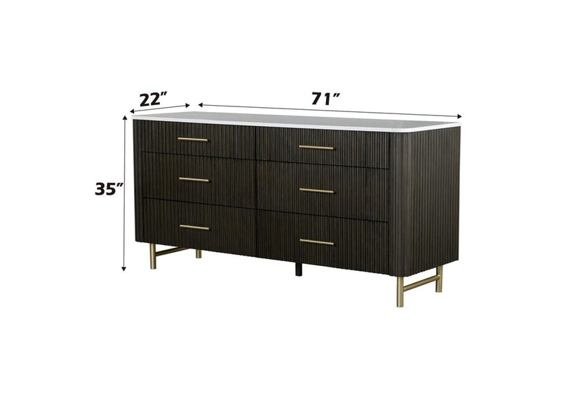 BD04095 Clayten Dresser with Marble Top