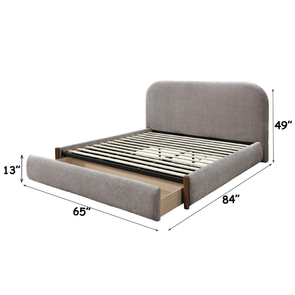 BD04590F Ollya Full Bed with Storage