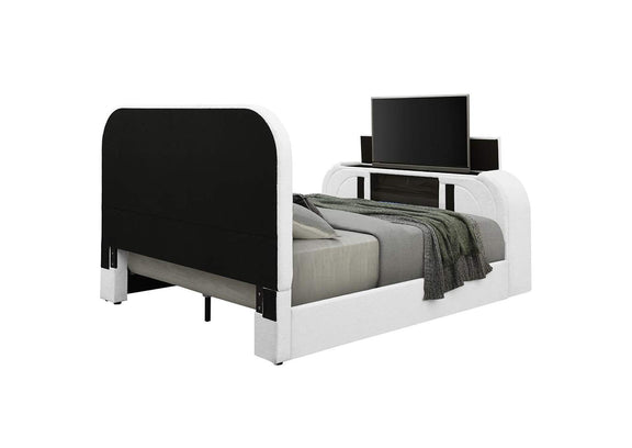 BD04751EK Shelyn Ek Bed with Led, TV Cabinet, Fireplace and Bluetooth
