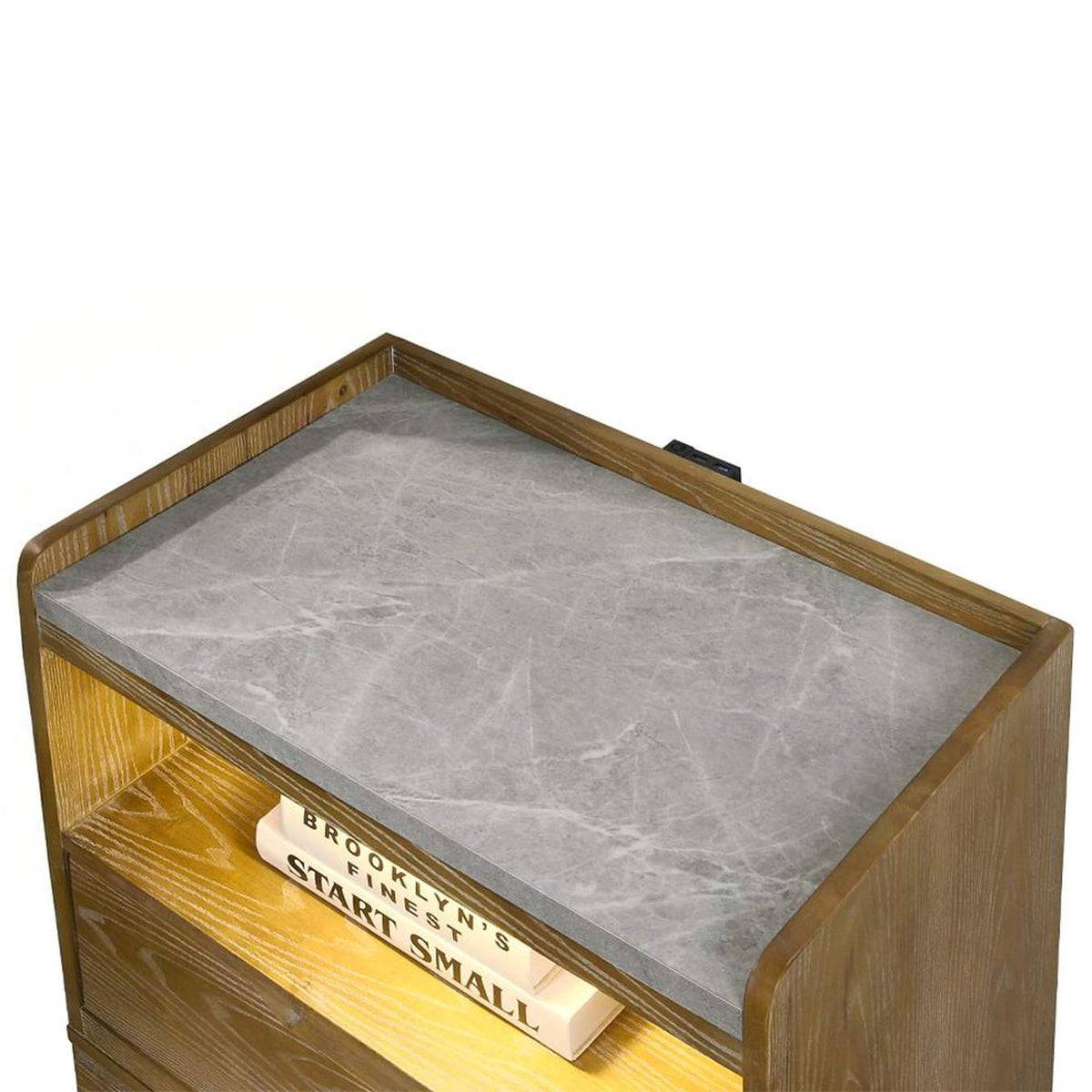 BD04863 Garcia Nightstand with Led