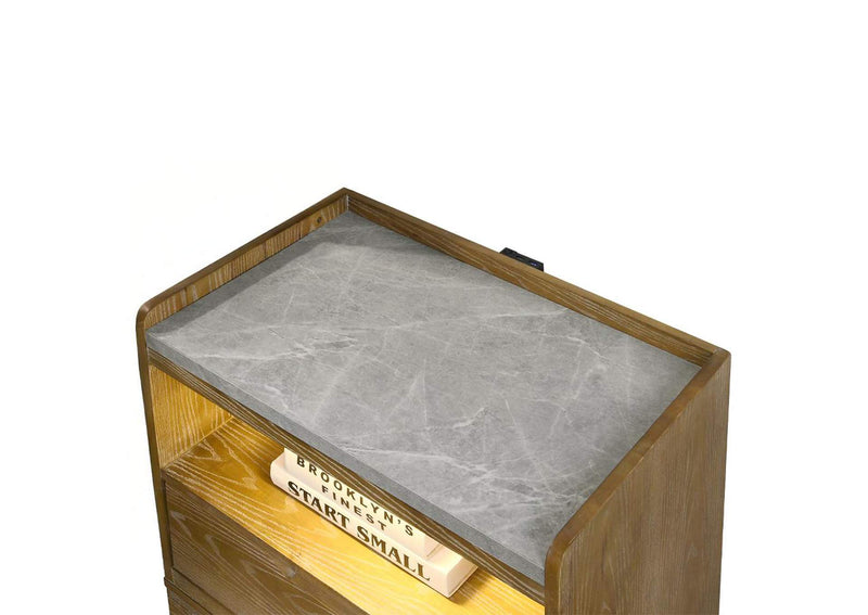 BD04863 Garcia Nightstand with Led