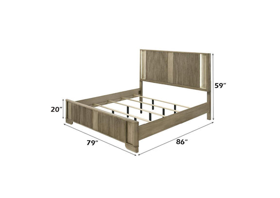 BD04871EK Lakkari Eastern King Bed with Led