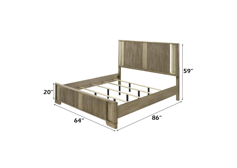 BD04872Q Lakkari Queen Bed with Led