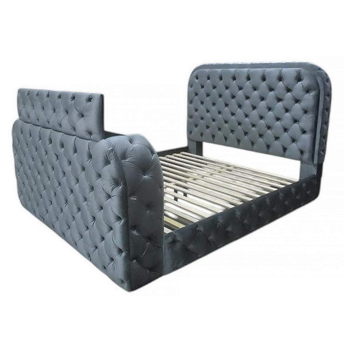 BD05071EK Kana Eastern King Bed with Led, Fireplace and TV Stand