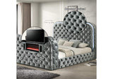 BD05071EK Kana Eastern King Bed with Led, Fireplace and TV Stand