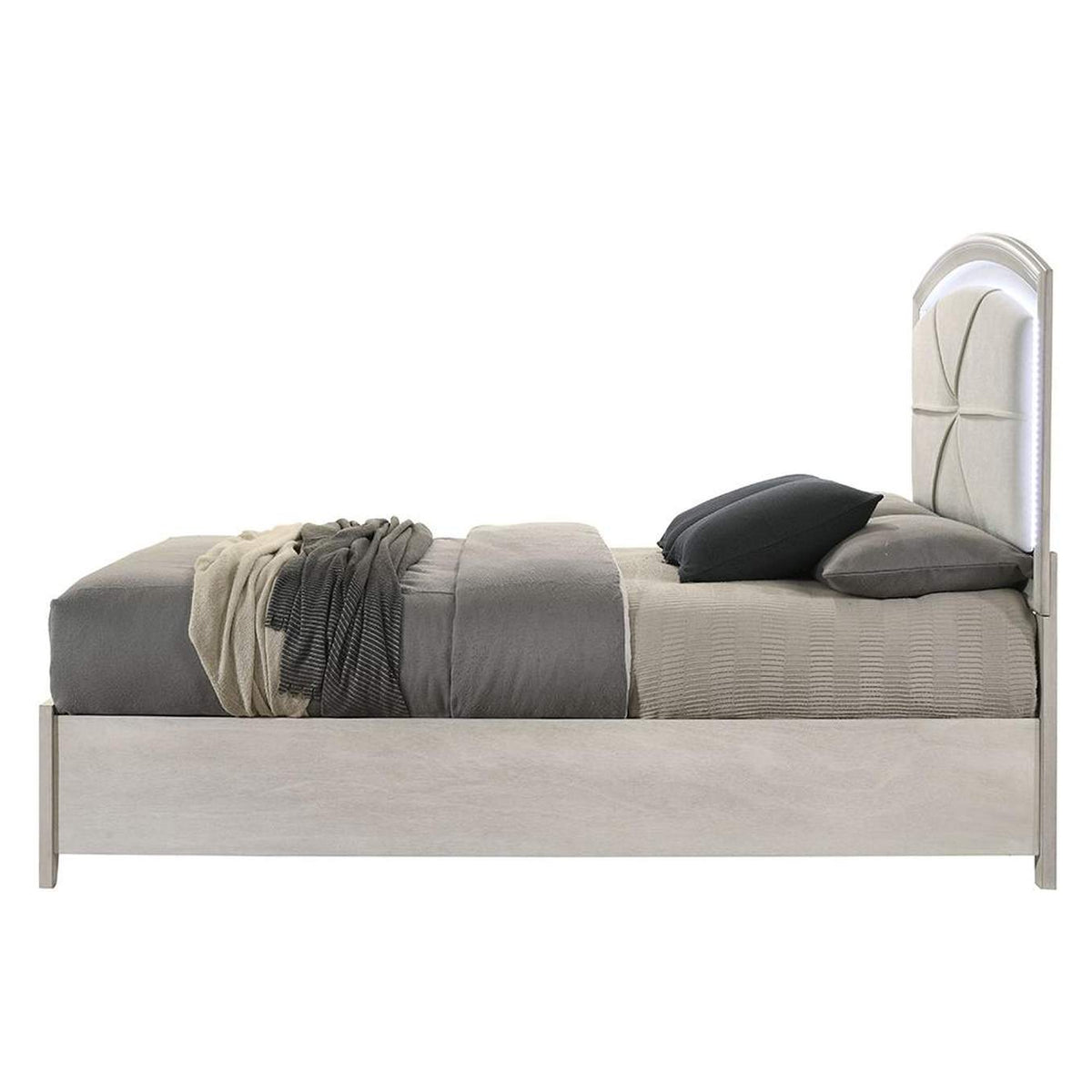 BD05282Q Ramondi Queen Bed with Storage and Led
