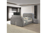 BD05651EK Shelyn Ek Bed with Led, TV Stand, Fireplace and Bluetooth