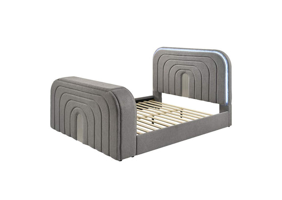 BD05651EK Shelyn Ek Bed with Led, TV Stand, Fireplace and Bluetooth
