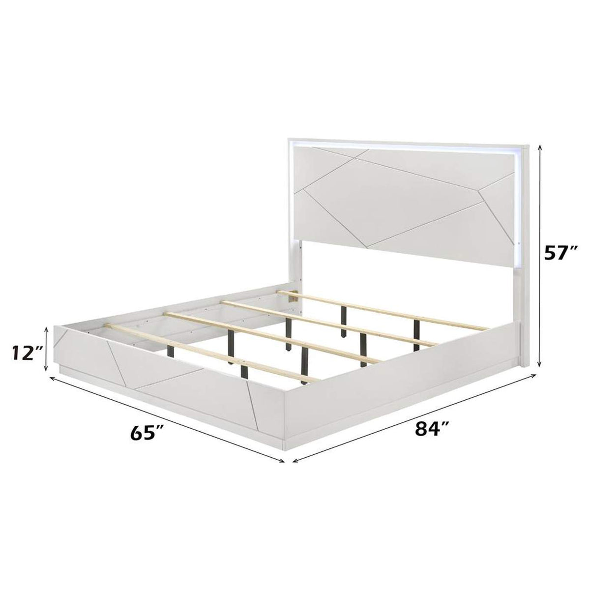 BD05882Q Esther Queen Bed with Led