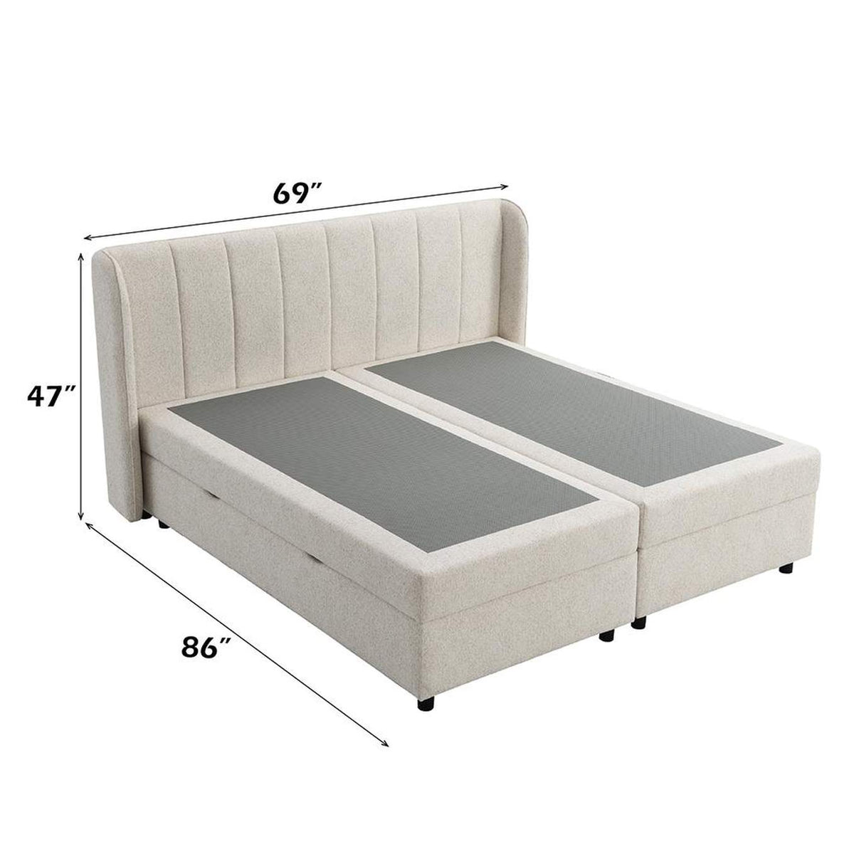 BD06012Q Adonia Queen Bed with Storage