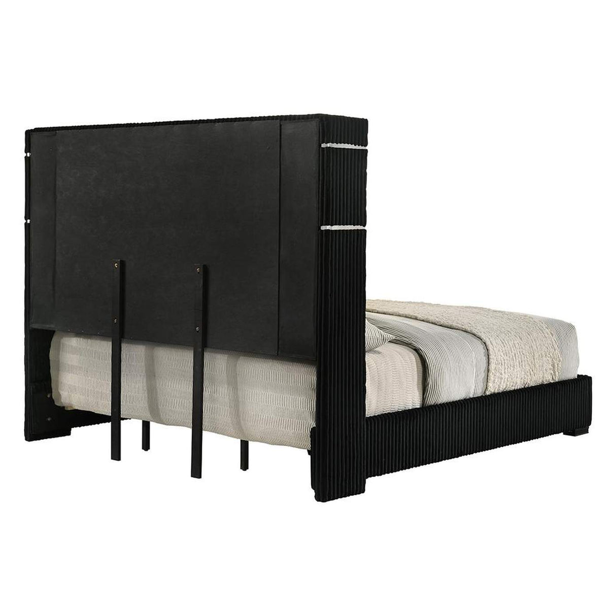 BD06021EK Garner Ek Bed with Fireplace, Led, Reading Light, Speaker, Bluetooth and USB