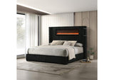 BD06022Q Garner Queen Bed with Fireplace, Led, Reading Light, Speaker, Bluetooth and USB