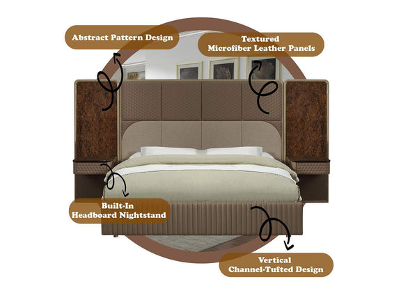 BD20033 Marcelino Nightstand with Wall Pier - Ek