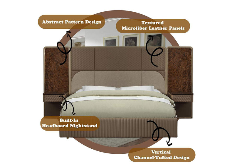 BD20033 Marcelino Nightstand with Wall Pier - Ek