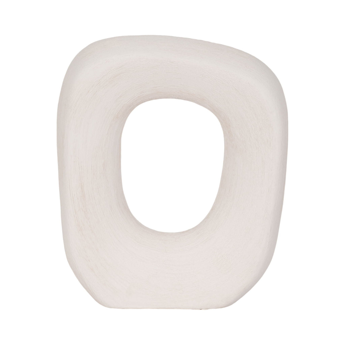 10" Short Rough Open Cut-Out Object - White