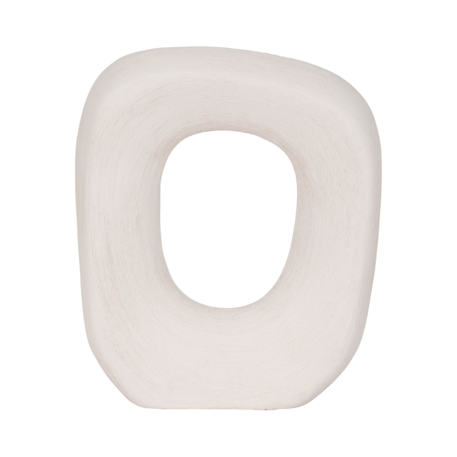 10" Short Rough Open Cut-Out Object - White