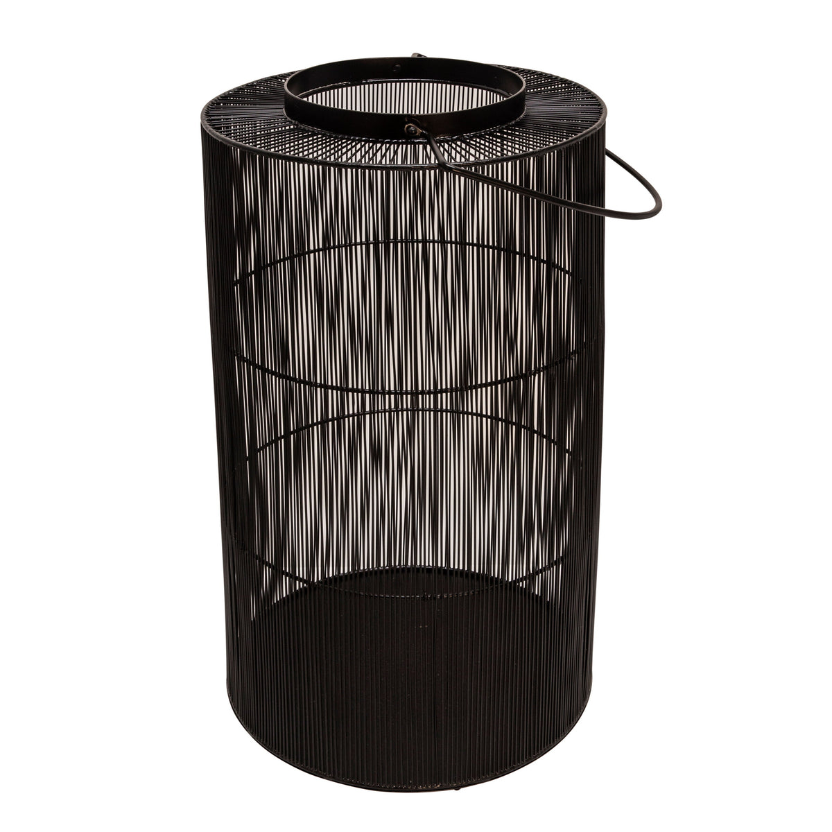 Metal Wire Lantern 26" - Black