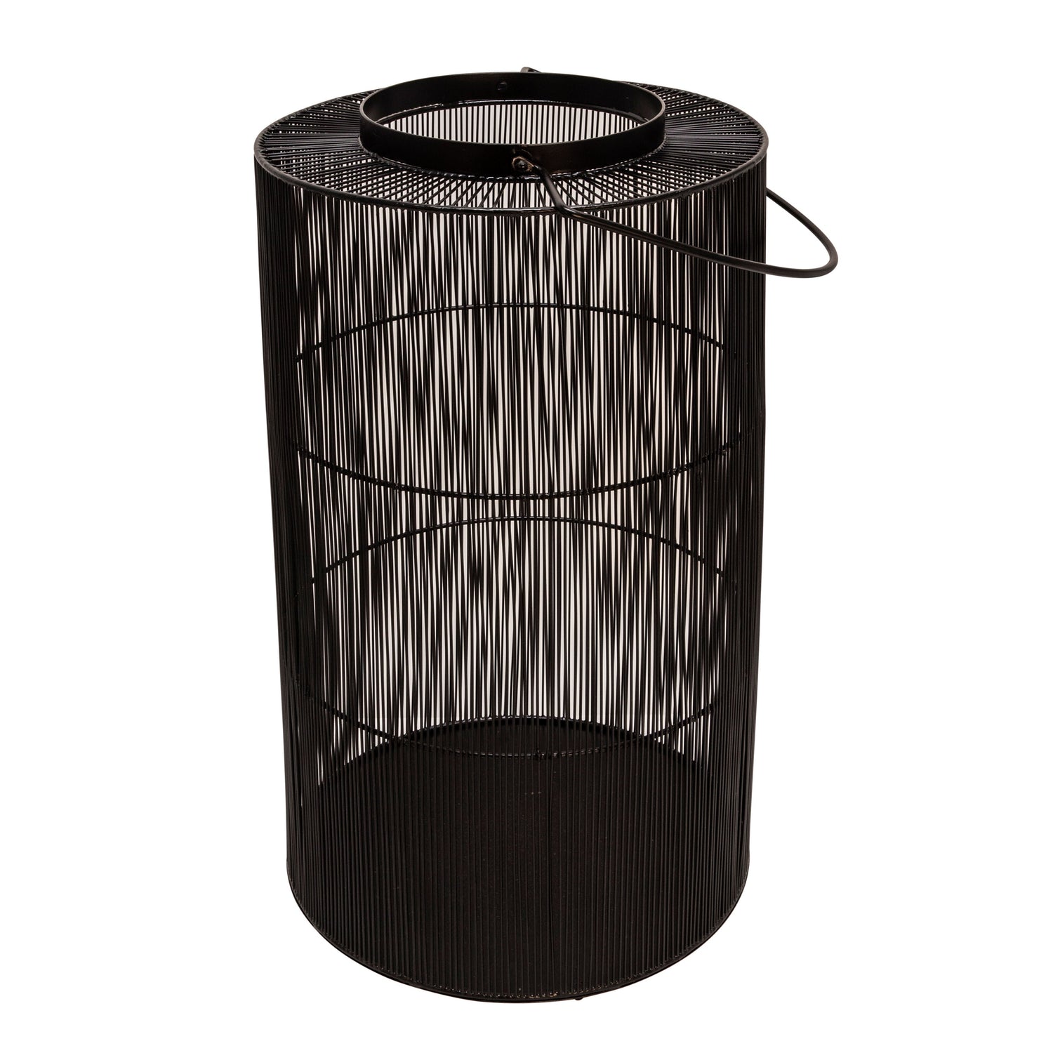 Metal Wire Lantern 26" - Black
