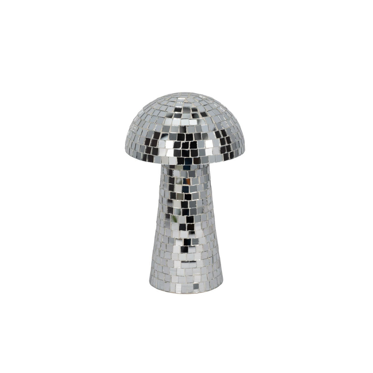 10" Mosaic Mushroom - Silver