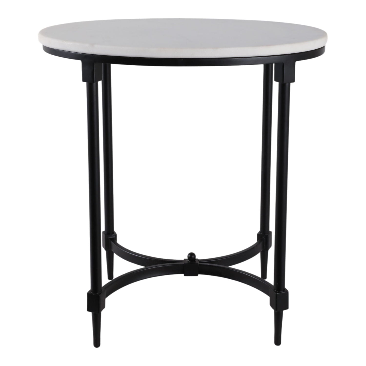 27" Winslow Marble Top Accent Table - Gray / Black