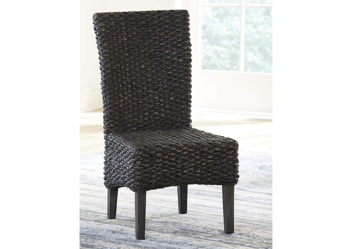3FT366 Meadow Chair Water Hyacinth In Graphite (Set of 2)