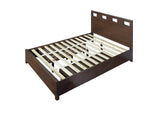 RV26D5 Riva Wood Storage Bed In Chocolate Brown