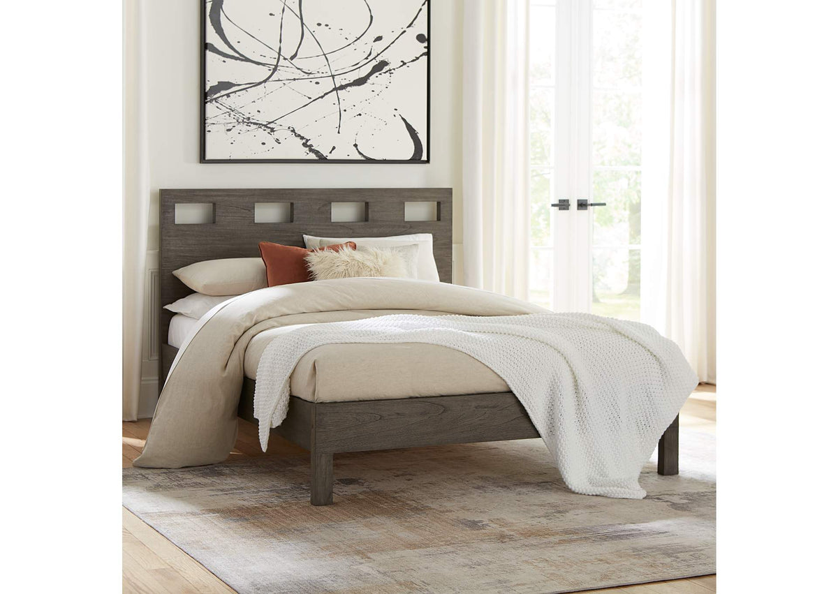 RVGXJ7 Riva Wood Bed In Sharkskin