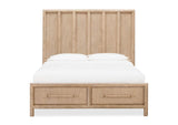 NSPVJ7 Dorsey Wooden Two Drawer Storage Bed In Granola