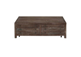 8T0621 Townsend Solid Wood Castered Coffee Table In Java