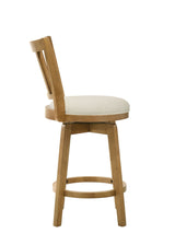 Isla - 26" Amber Glow Counter Height Rubberwood Swivel Barstool