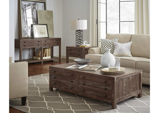 8T0621 Townsend Solid Wood Castered Coffee Table In Java