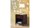 NV2381 Nevis One Drawer Nightstand In Espresso