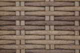 Havana - Ottoman, With Self Welt - Canvas Flax / Dark Brown