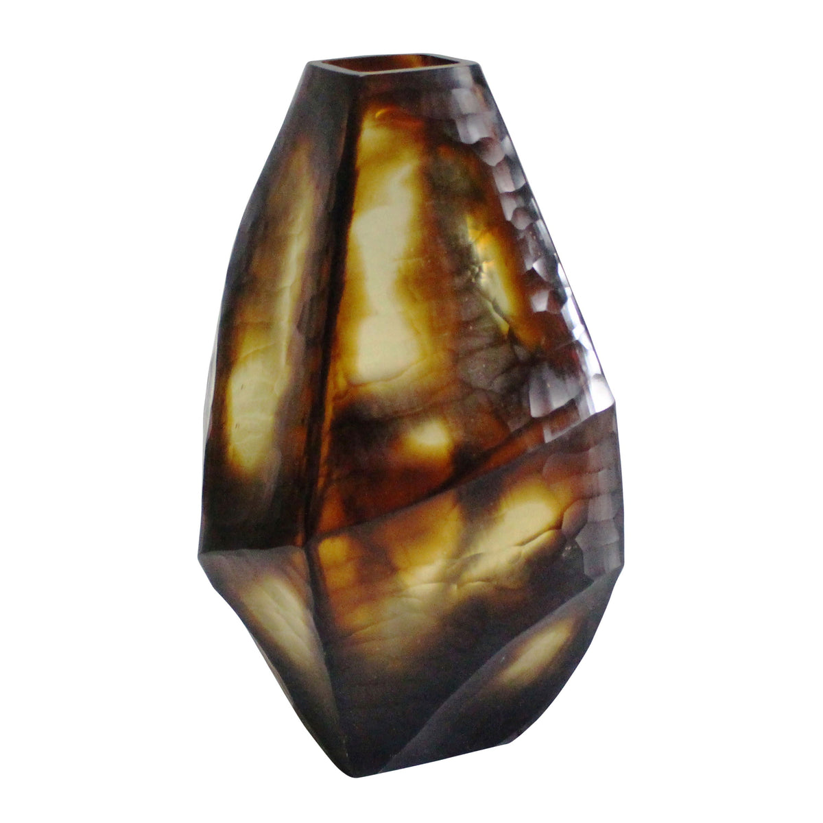 12" Tioga Large Glass Vase - Brown