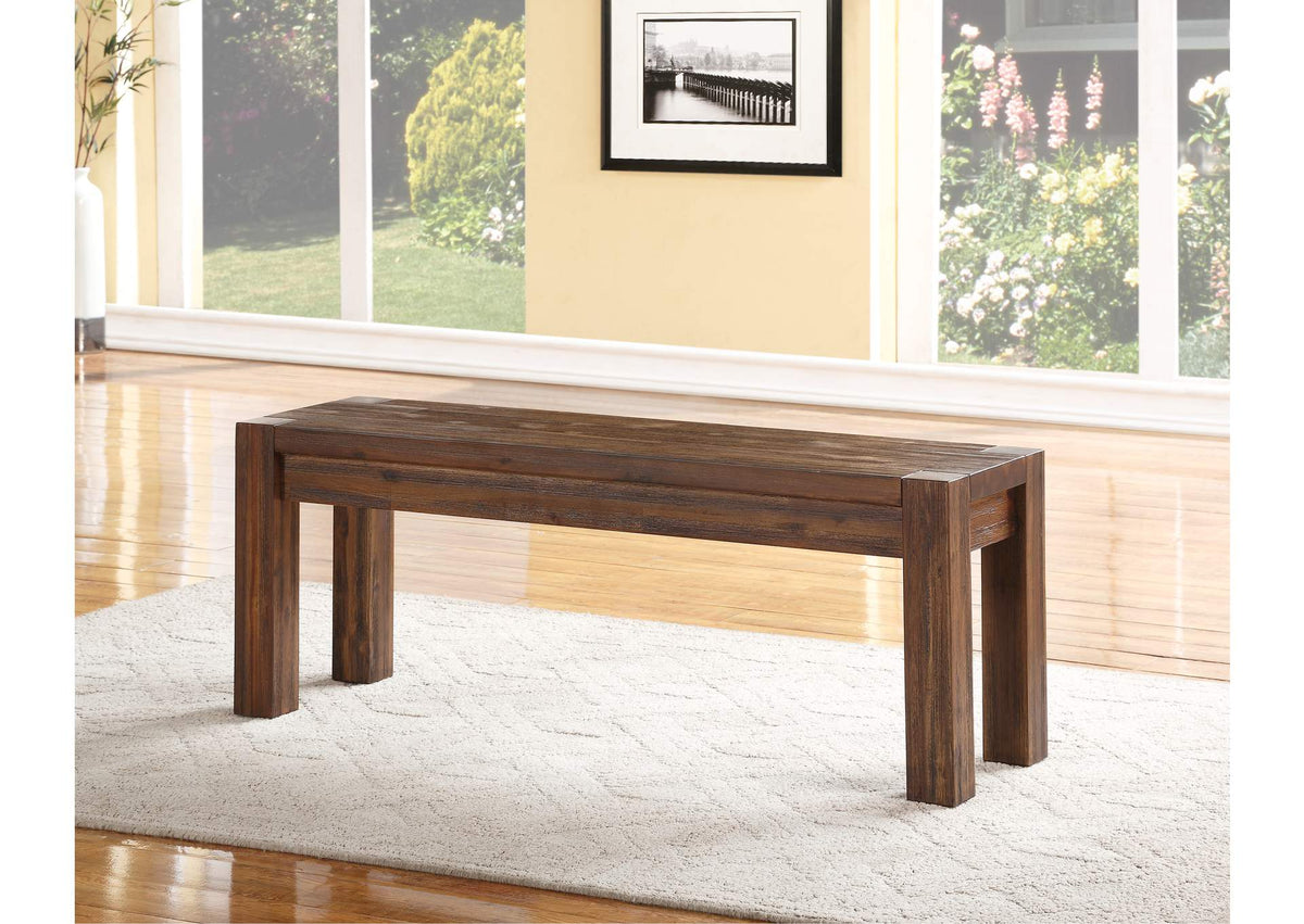 3F4191 Meadow Solid Wood Bench In Brick Brown