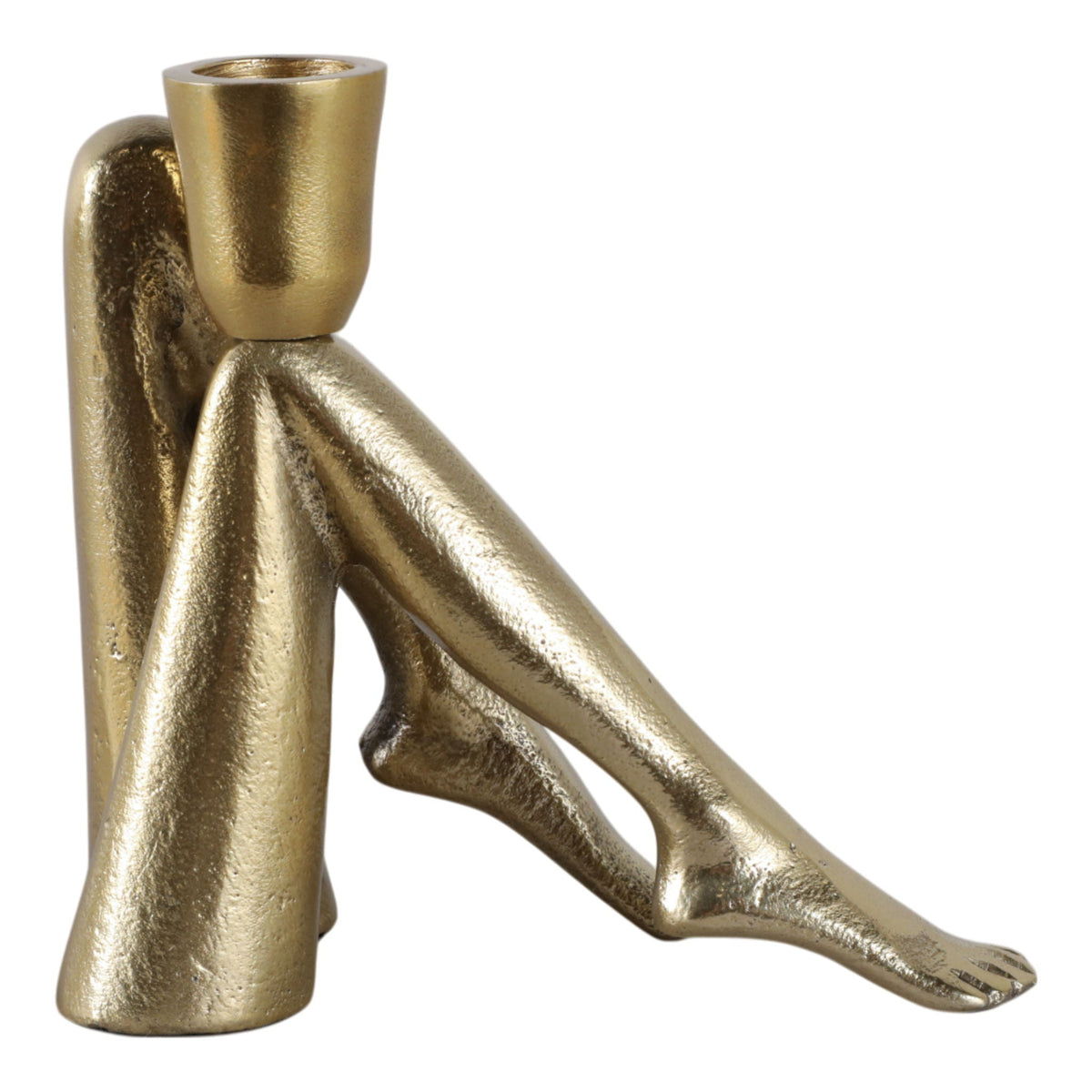 6" x 6" Bent Legs Taper Holder - Gold