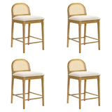 Lucio - Modern Farmhouse Wood Counter Height Kitchen Bar Stool