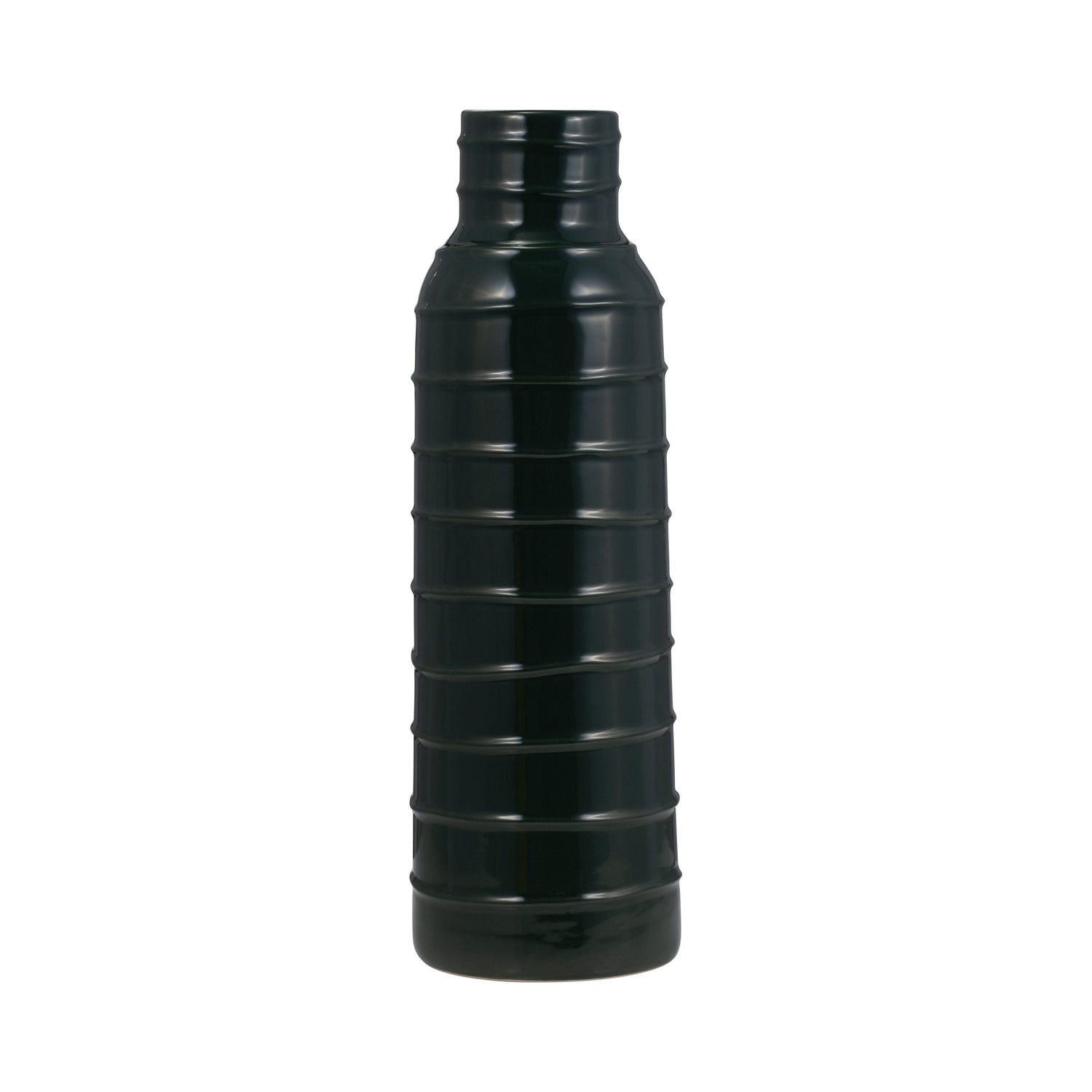 17" Hight Tribal Vase - Forest Green