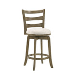 Melindra - Modern Farmhouse Swivel Wood Counter Height Kitchen Bar Stool
