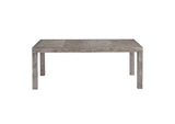 5QS361 Herringbone Solid Wood Rectangular Dining Table In Rustic Latte