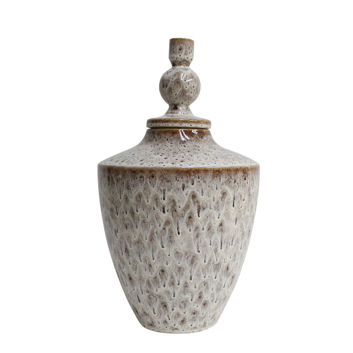 Truman Small Ceramic Lidded Jar - White