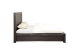 3H57D7 Heath Two Drawer Wood Storage Bed In Basalt Grey