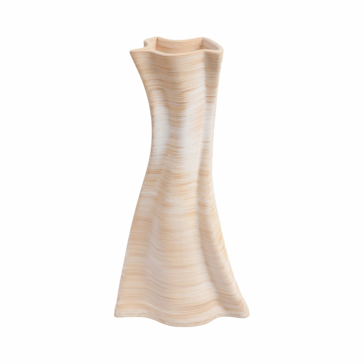 12" Norissa Small 3D Printed Porcelain Vase - Multi
