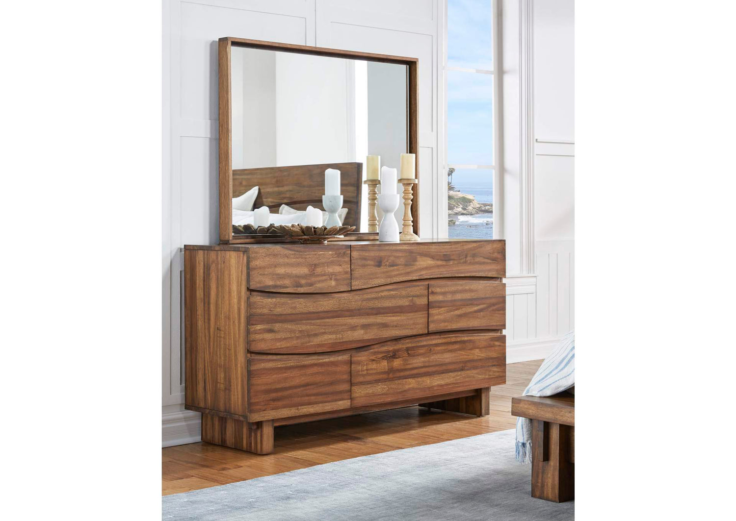8C7982A Ocean Six Drawer Solid Wood Dresser In Natural Sengon (2024)