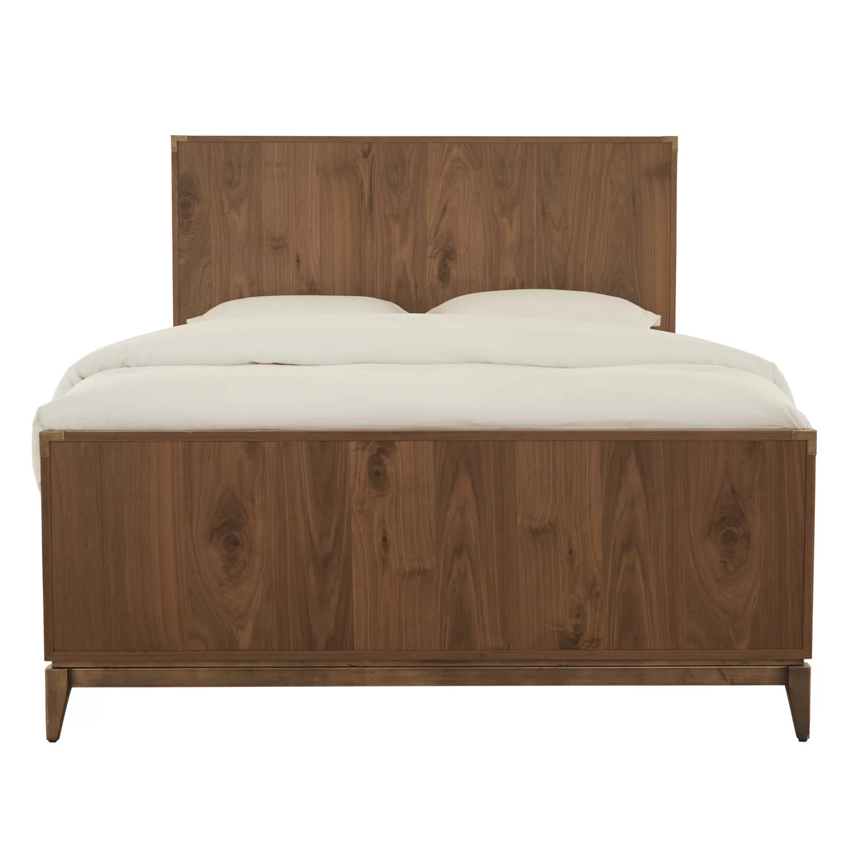 Adler Wood Panel Bed in Natural Walnut