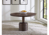PJRT60 Liyana Solid Wood Round Dining Table In Natural Tan