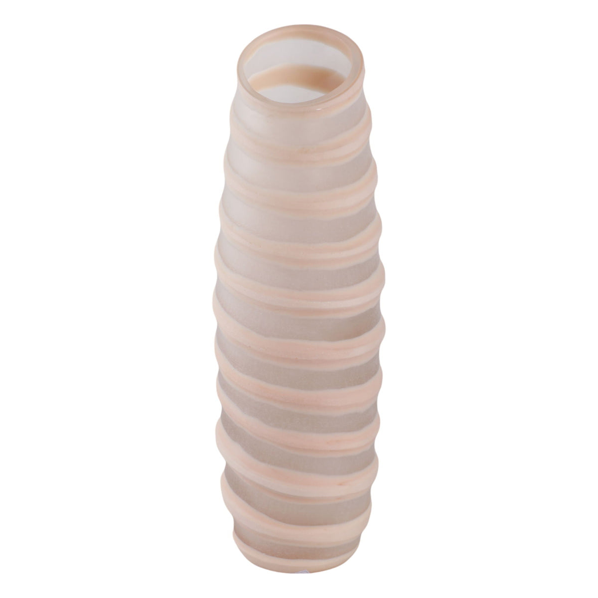 12" Westerly Small Carved Glass Vase (Set of 3) - Ivory